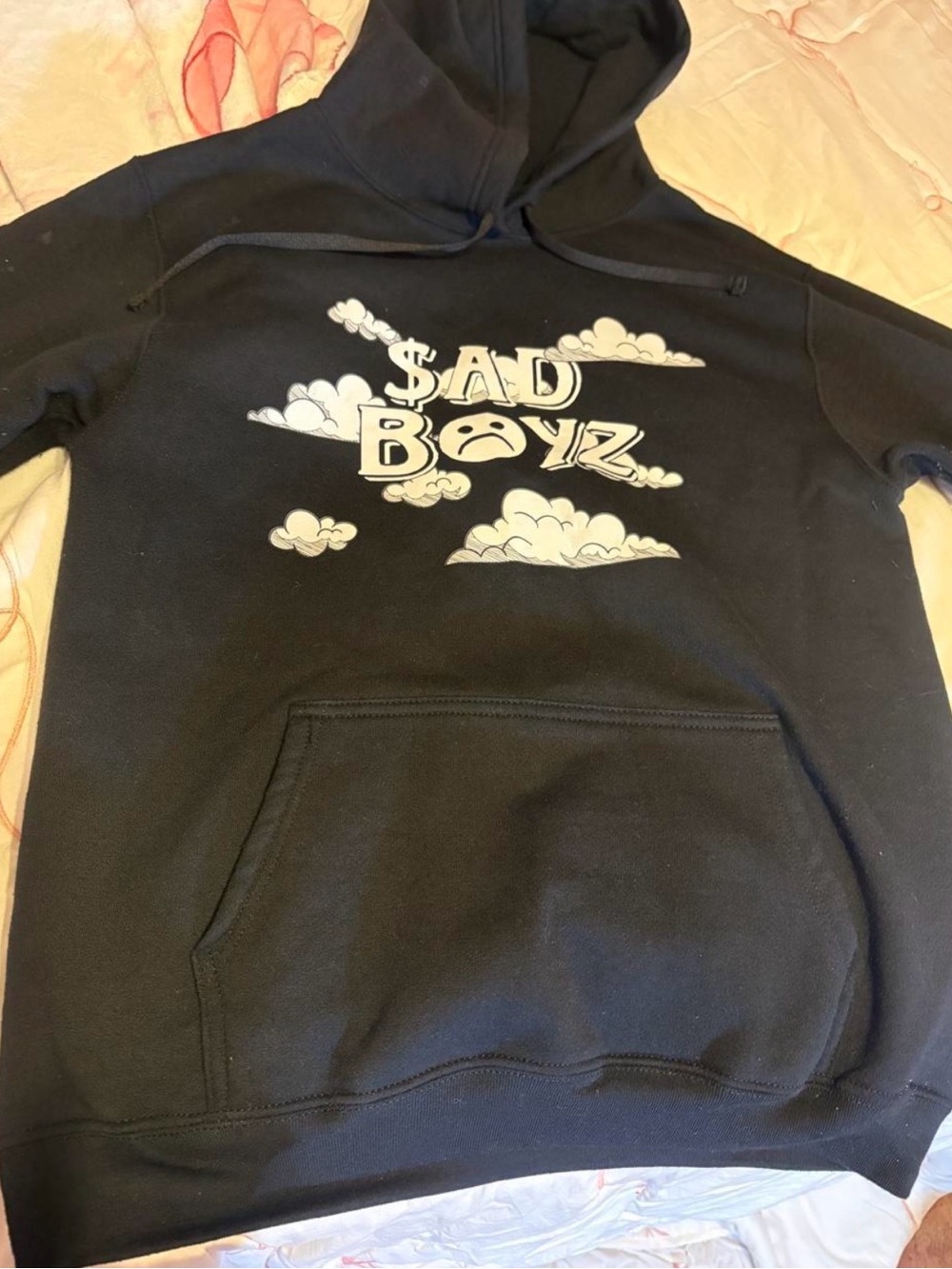 Sad Boyz Black Graphic Hoodie for Kids
